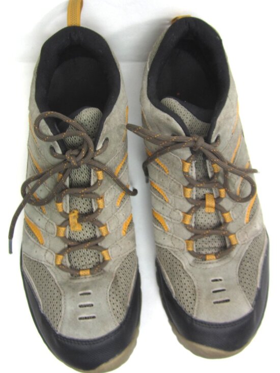 Merrell Pine Vent Size 13M Mens Low Hiking Trail Running Shoe Gray Yellow J09583
